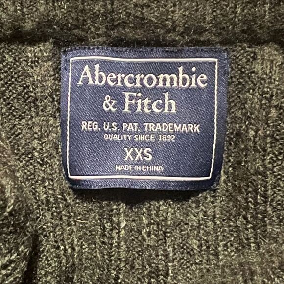 Abercrombie & Fitch Womens Green White Striped Sweater Hi-Lo XXS EUC - Picture 5 of 7